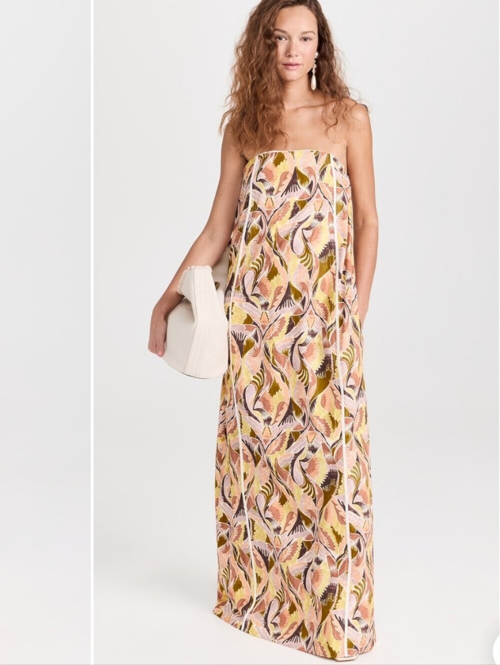 NACKIYE Stripped Strapless Maxi Gown Dress Size XL